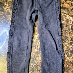 Place Black Ruffle Trim Leggings